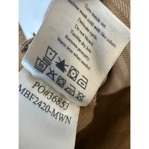 FAHERTY Pants Stretch Terry Corduroy Maple Brown Organic Size 40x32 NWT Read